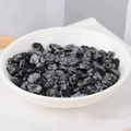 Polished natural snowflake obsidian tumbled stones in a white ceramic bowl for healing - Snowflake Obsidian / 5-7mm 100g