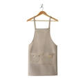 Grembiule da lavoro impermeabile in tela kaki con tracolla, doppie tasche e rivetti rinforzati - Beige (Spalline Ispessite)