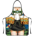 Detail showing the full-print textile material and Bavarian style pattern on the apron - Style 1/Dirndl Illustration 1