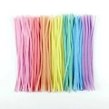 Rainbow DIY plush pipe cleaners in assorted colors for creative snowman flower crafts - Macaron Twist Sticks 100 Pcs