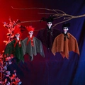 Set of 4 colorful Halloween hanging ghosts with feathers for party yard decoration - LF-17 Feather Lady Ghost Style (LF-17)