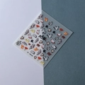 5D reliëf nagelstickers met negenstaartige vos en rode spinnenlelie ontwerpen - Negenstaartige Vos Spinnenlelie Stijl (FEB-387)