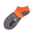 Chaussettes artistiques avec imprimé Le Cri de Munch et revers orange vif élégants - 36-44 / Le Cri Orange Gris