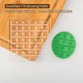 Acrylic snowflake pattern embossing mold for fondant cookies and clay baking tools - Snowflake Type F Stamp