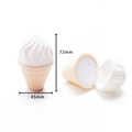 Ice cream shaped jewelry box for rings and earrings featuring a soft velvet finish - 33# White Ice Cream