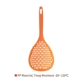Orange nylon dumpling colander made of heat-resistant PP material with a long handle - PP Material Orange Heat Resistant 120℃