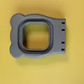 Gray bear-shaped sandwich mold base with multiple rectangular slots for DIY bread cutting - Grey Square