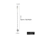Cucchiaio cocktail 26 cm in acciaio inox 410 con manico a spirale e forchetta doppia - Cucchiaio/Forchetta da Bar a Manico Corto in Acciaio Inossidabile 410 (26 cm)