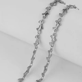 Silver stainless steel chain with unique dolphin shaped links for DIY jewelry making - Dolphin / Steel