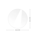 Graphique des dimensions pour numéro de table en acrylique rond de 10cm de diamètre - BT053 Grand 10x10 cm