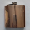 6oz portable stainless steel hip flask featuring a metallic rose gold copper finish - Mirror Rose Gold