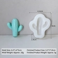 3D cactus succulent silicone mold for DIY scented candles and aromatherapy plaster crafts - Cactus H-0834