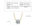 S925 sterling silver mermaid tear necklace with 5.7mm D-color Moissanite in gold finish - Gold - Mermaid Tear (0.5ct)