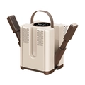 Electric shoe dryer with foldable arms and digital timer display in modern cream and brown - Carrier 6-Arm