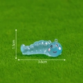 Blue translucent miniature caterpillar figurine for moss micro landscape DIY decor - Large / Blue