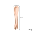 Rose gold zinc alloy eye cream spatula with heart design, 59mm length, 11.3g weight - Rose Gold Heart Hole Spoon (X0157)