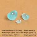 Drei Größen leuchtender Harz Goldbarren Ornamente mit genauen Gewichts- und Maßangaben - Klein / Leuchtendes Cyan