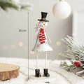 Figurine bonhomme de neige 3D en métal 16cm pour décoration de Noël - Bonhomme de neige debout avec bottes noires