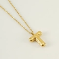 Chubby bubble gold pendant necklace featuring a playful 3D balloon letter T design - Letter T [Gold]