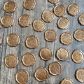 Vintage golden For You wax seal stickers for retro envelope and gift packaging seal - 1pc Soft Glue Stamp / Bronze