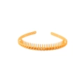 Chic orange matte headband with hair comb teeth and stylish thick chain texture - 173 Chain Style / Yellow