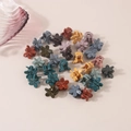 Set of mini flower hair claws in assorted Morandi colors for versatile hairstyling - Flower Style / Bulk Packaging / Morandi Colors