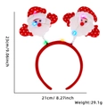 Serre-tête de Noël lumineux LED avec poupées Père Noël et chapeaux à pois rouges - Design de Père Noël
