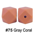 Perline in silicone corallo grigio 17mm per massaggiagengive e gioielli fai-da-te - 75# Corallo Grigio