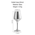 Silver glass goblet vase with mirror plating finish for modern home tabletop decor - Goblet Vase / Silver