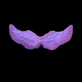 Dettaglio piume viola su ali d'angelo luminose per costumi da bambina e spettacoli - Viola - Ali non luminose