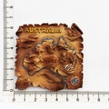 Détail d'un aimant de frigo Australie en résine 3D avec kangourou et koala 7cm - Carte de l'Australie
