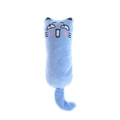 Simpatico gioco per gatti in peluche blu con erba gatta e carta stropicciata sonora - Senza confezione / Gatto Emoji Blu