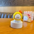 Cute resin puppy figurine with yellow fried shrimp headgear and matching gift box - Fried Shrimp Dog