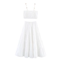 Completo bianco con gonna a balze e top corto con bottoni a stella marina e conchiglia - XS / Bianco