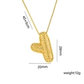 Golden balloon letter Y necklace with clear zircons, 40+5cm chain and 28mm pendant - Letter Y