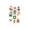 Waterproof Christmas gingerbread tattoo stickers for kids, featuring cartoon patterns WY-103 - WY-103 Cartoon Set