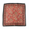 Red paisley silk square scarf with elegant black border for women fashion wrap - Red Paisley (43#)