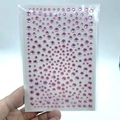 Pink acrylic rhinestone stickers in various sizes for eye makeup and nail art decoration - 11x16cm / Light Pink