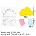 Cloud shape silicone mold for fondant DIY with three sizes of embossed cloud designs - No. 1 / Gray