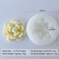 3D succulent silicone mold for DIY candles and soaps in white translucent finish - Succulent H-0565