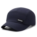 Gorra deportiva de 5 paneles azul marino de secado rápido con ventilación láser y logo NY&JA - Ajustable / Azul marino