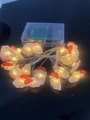 Christmas Santa Claus LED string lights with battery box for holiday home decoration - 1m 10-LED (2AA Battery Model) / Clear Santa Claus Head