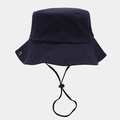 Sombrero de pescador plegable de algodón lavado azul marino con correa ajustable - Azul Marino Liso