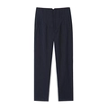 Women's classic dark navy vertical striped casual trousers in a relaxed fit - XS / Navy Striped
