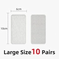 10 pairs of large gray rectangular anti-slip pads for sofa and bedsheets, 10x6cm size - 10 Pairs Set / 6x10cm (Upgraded) / White