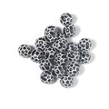 50 pieces of acrylic black and white football soccer ball beads for DIY jewelry making - 10mm Black Soccer