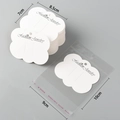 White cloud-shaped jewelry card and clear plastic bag set with size measurements - English Vertical Line 7*8.5cm Cardboard - Card Only