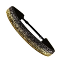 Elastic sequins hairband in black and gold glitter finish for children's sportswear - Black Gold Sparkly
