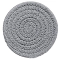 Nordic round gray hand-woven cotton rope placemat heat-resistant pot coaster - 30cm / Gray