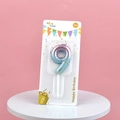 Pink and blue gradient number 9 birthday candle with gold glitter and white stick - Number 9 / Pink and Green Gradient
